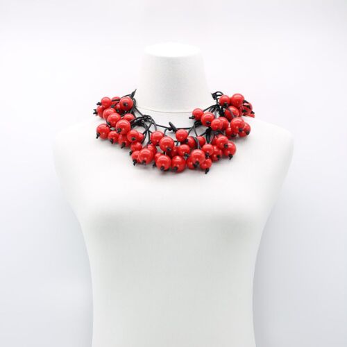 Berry Tree Necklace - Long - Red