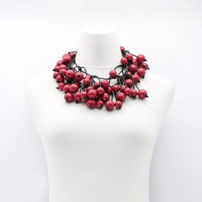 Berry Tree Necklace - Long - Burgundy