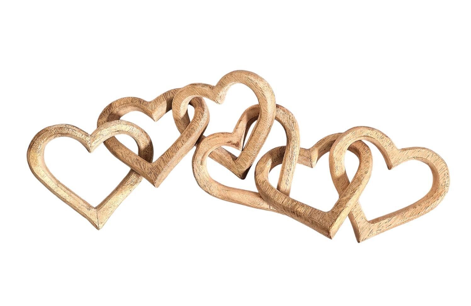 Ornamento a forma di cuore in legno da 50 cm