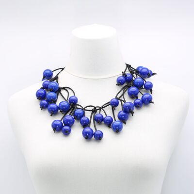 Berry Tree Necklace - Short - Cobalt Blue