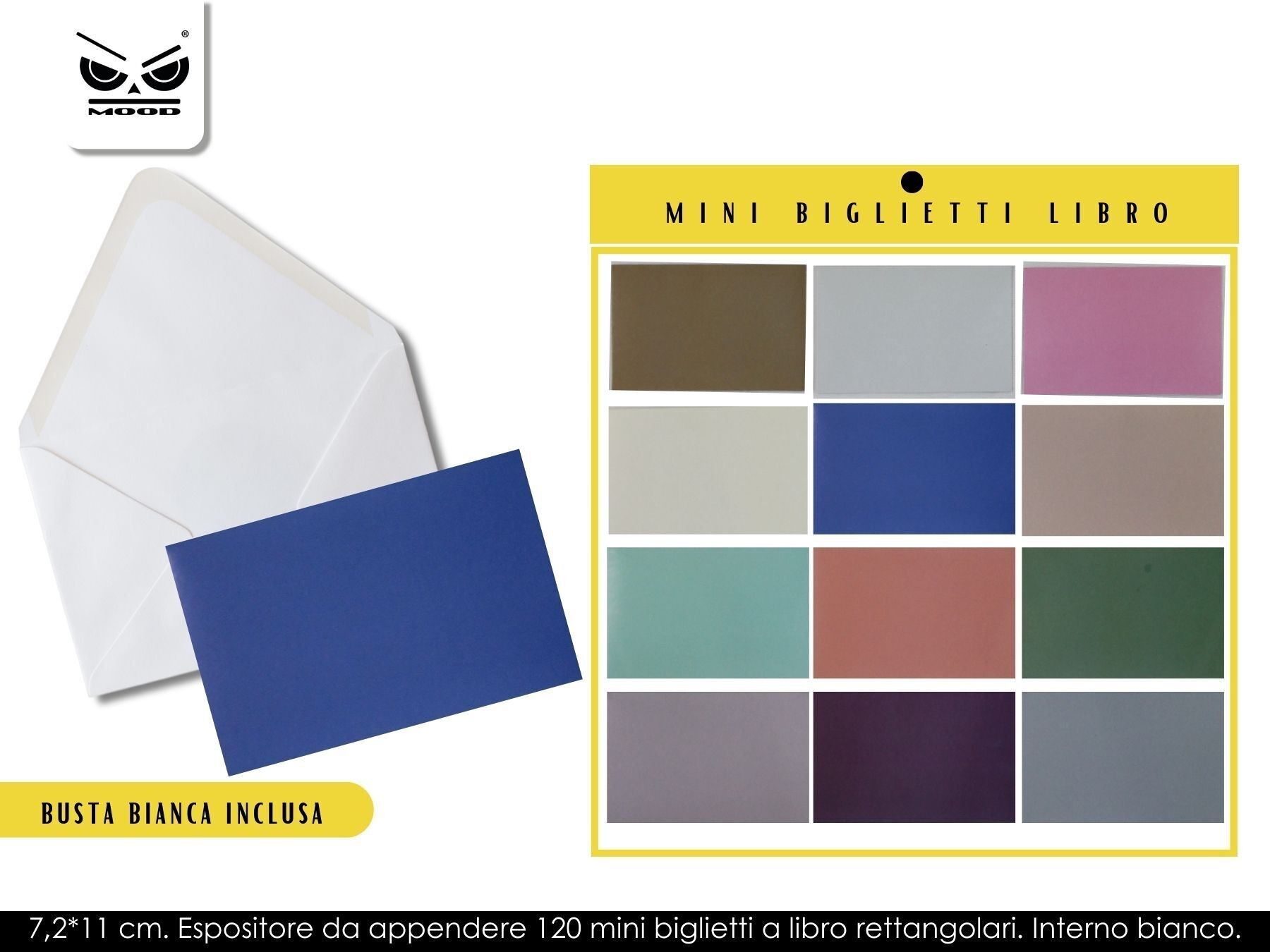 Expositor Tarjetas Mini Libro Horizontal Monocolor 120