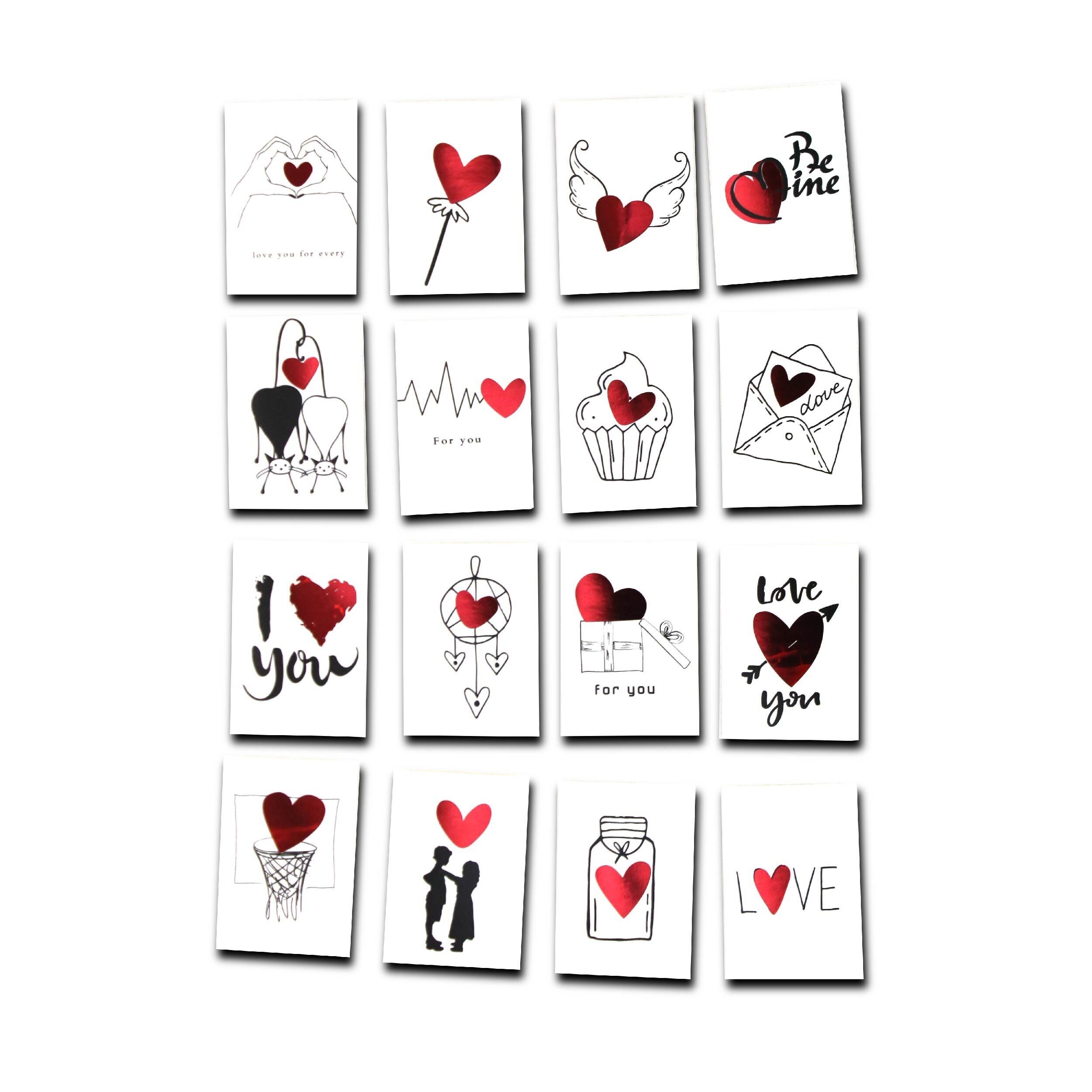 Biglietti Mini Rettangolari Espositore 128 Pz Con Busta