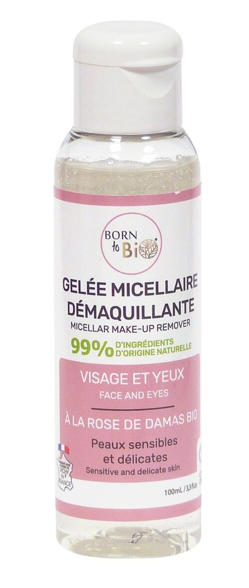 Gelée micellaire démaquillante 100 ml - Certifiée BIO à la Rose de Damas