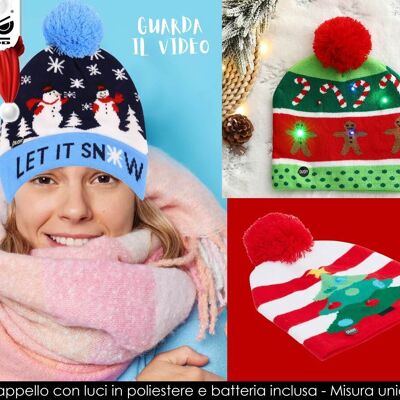 Cappello Con Luci Di Natale