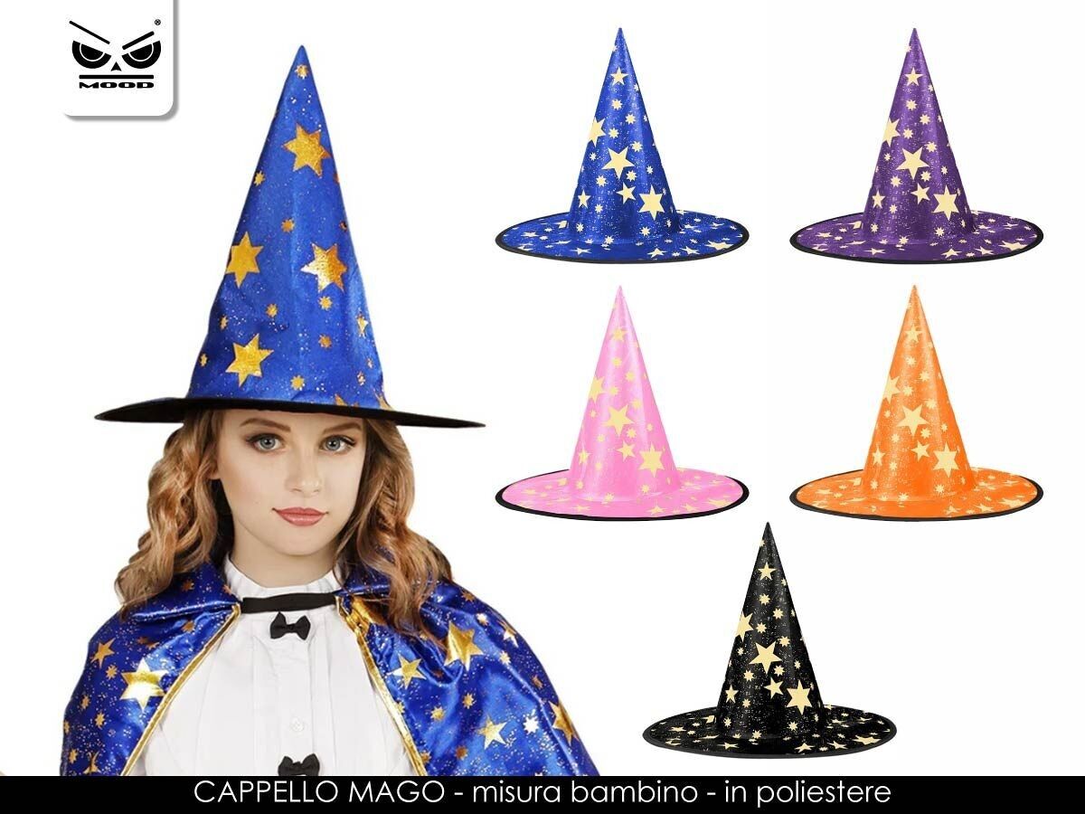 CAPPELLO STREGA MAGO STARS BAMBINO