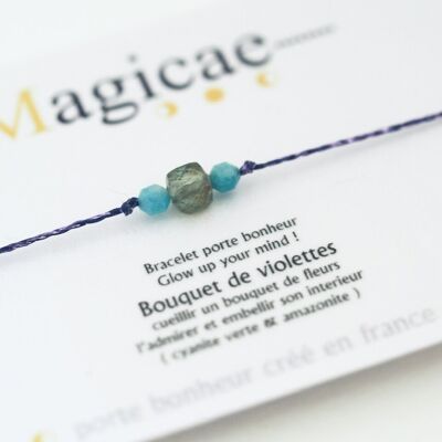 Bracelet porte bonheur glow up Your mind BOUQUET DE VIOLETTES