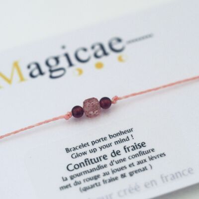 Bracelet porte bonheur glow up Your mind CONFITURE DE FRAISE