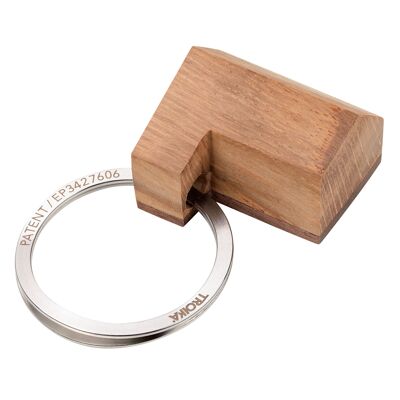Keyring | House | Wood from sustainable EU forestry | with fingernail-friendly keyring | TREE HOUSE