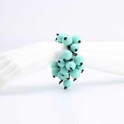 Bracelet Perles de Baies Rondes - Turquoise