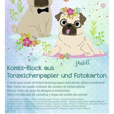 Kombi-Block "Pastell", 23 x 33 cm