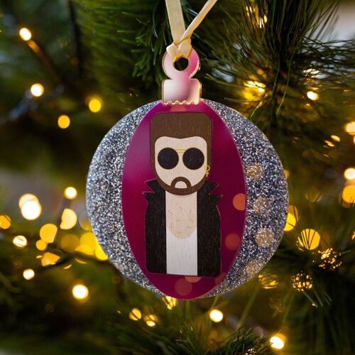 Large Christmas tree bauble - inspired by George Michael