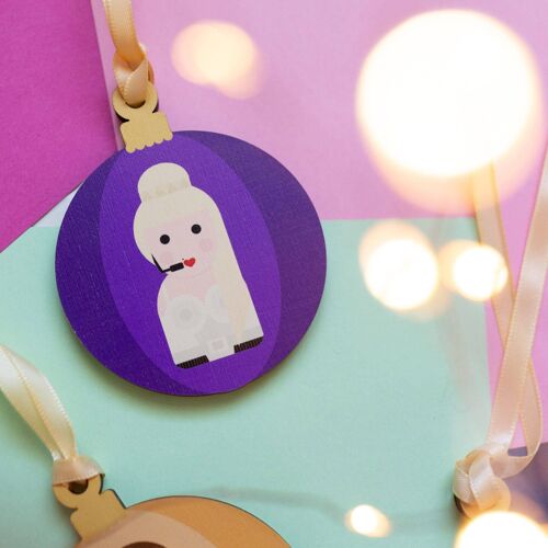 Madonna inspired UV printed statement bauble