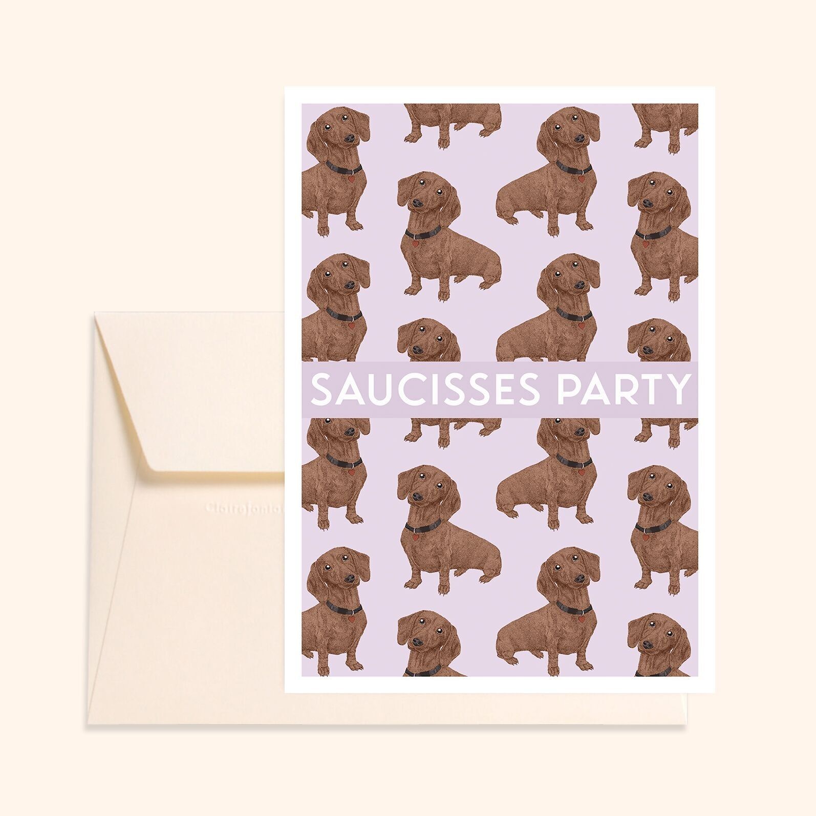 Cartolina illustrata – Made in Brittany – Formato standard – Sausage Party – Bassotti