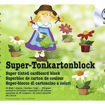 Super-Tonkartonblock, 24 x 34 cm