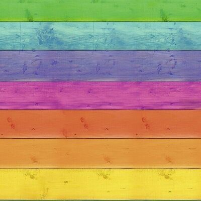 Cartone fotografico "Arcobaleno - Legno", 49,5 x 68 cm