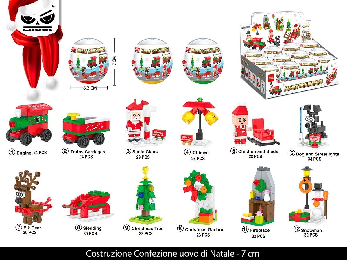 Construcción de paquete de huevos de Navidad