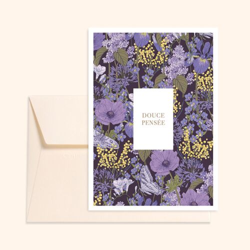 Carte postale illustrée – Fabriquée en Bretagne – Format standard - Douce Pensée