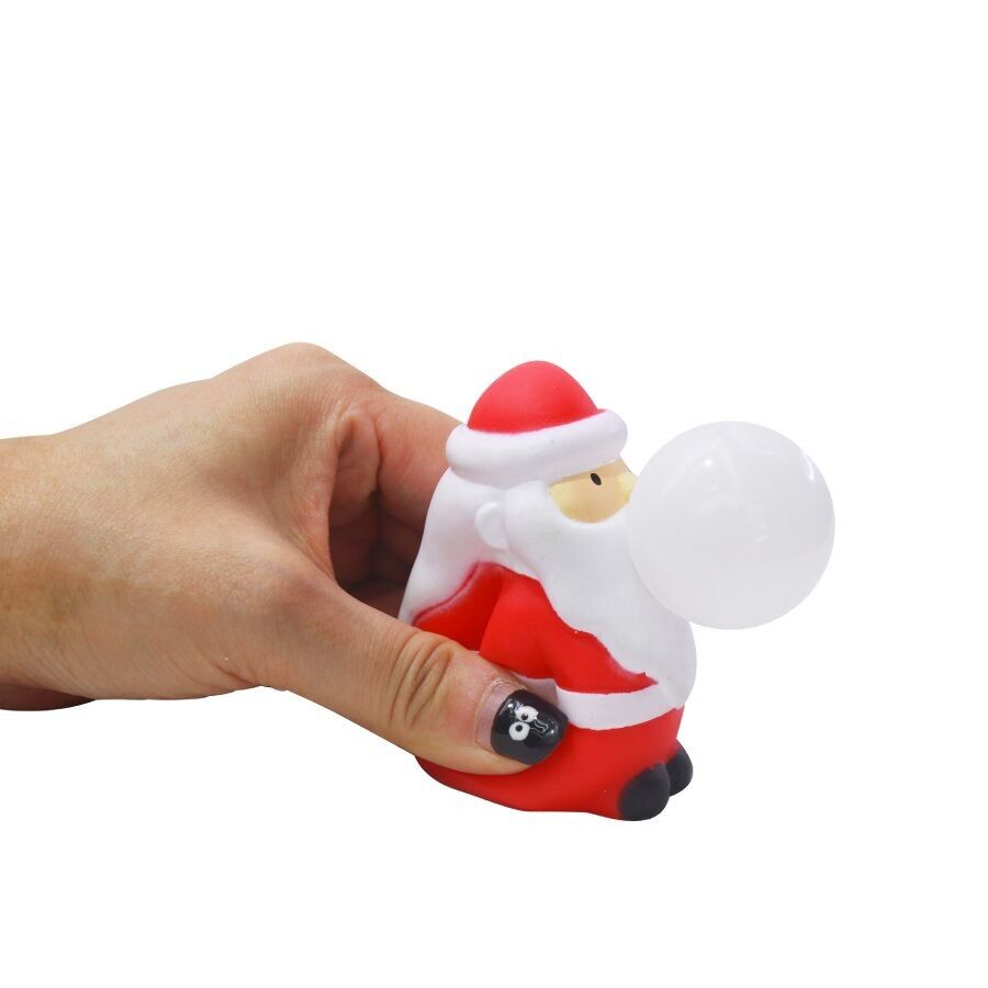 Gadget anti-stress Père Noël avec chewing-gum