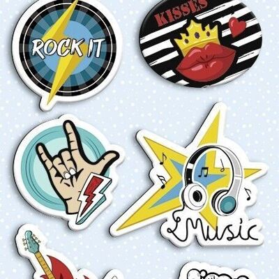 Magnetic Paper Patches "Rockstar"