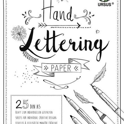 Hand lettering paper, DIN A5 block, white
