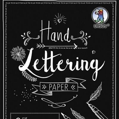 Hand lettering paper, DIN A5 block, black