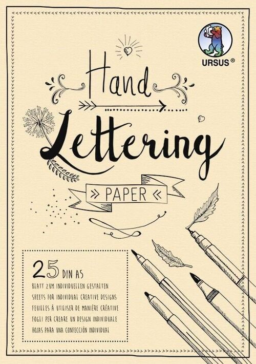 Handlettering paper, DIN A5-Block, creme