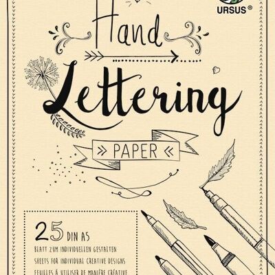 Hand lettering paper, DIN A5 pad, cream