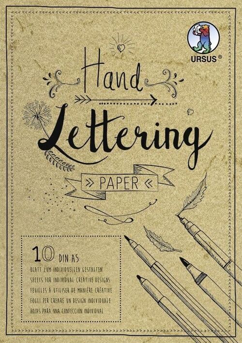 Handlettering paper, DIN A5-Block, chamois