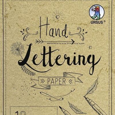 Hand lettering paper, DIN A5 block, chamois