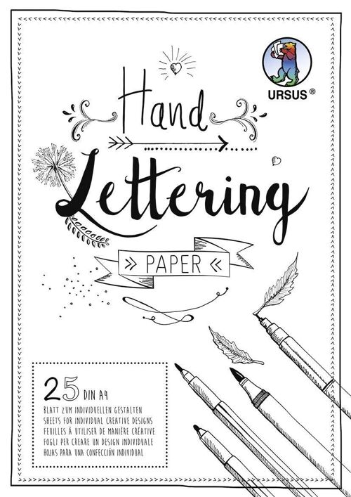 Handlettering paper, DIN A4-Block, weiß