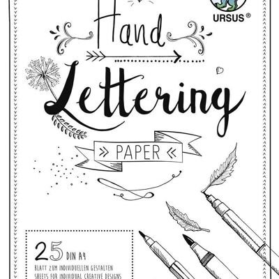 Handlettering paper, DIN A4-Block, weiß