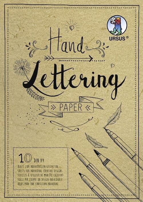 Handlettering paper, DIN A4-Block, chamois