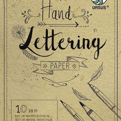 Handlettering paper, DIN A4-Block, chamois