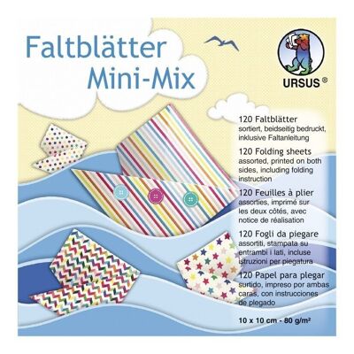 Dépliants "Mini Mix", 10 x 10 cm, assortis