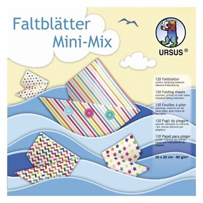 Faltblätter "Mini Mix", 20 x 20 cm, sortiert