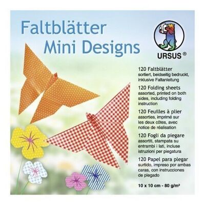 Faltblätter "Mini Designs", 10 x 10 cm, sortiert