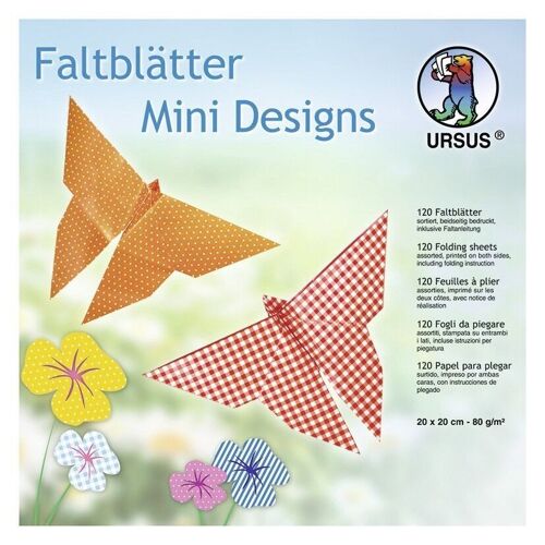 Faltblätter "Mini Designs", 20 x 20 cm, sortiert