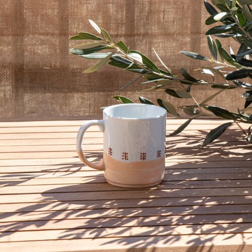 BOSSEA - Mug en porcelaine argile rose