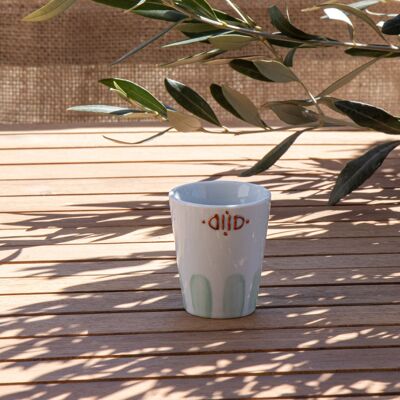 ALIKO - Tazas de café expreso pequeñas de porcelana verde salvia
