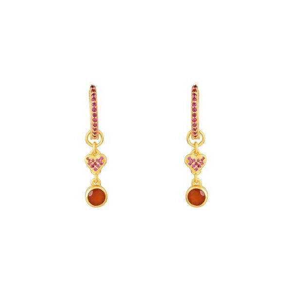 Orecchini a cerchio staccabili Nukke fucsia e arancione