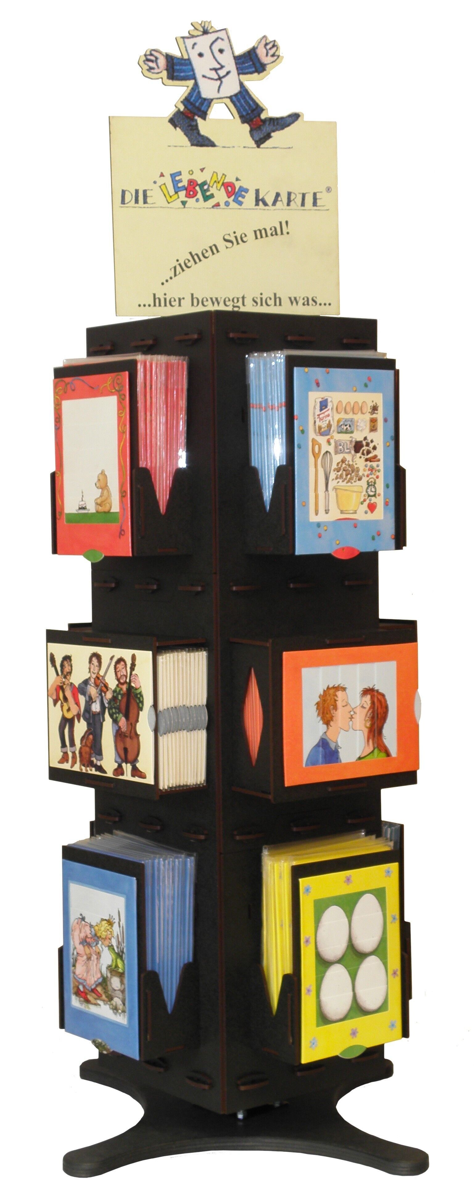 Espositore per carte - supporto rotante per carte viventi a 12 motivi