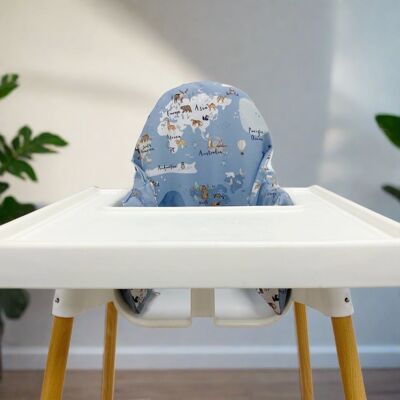 Housse de coussin pour chaise haute IKEA - Imprimé One World
