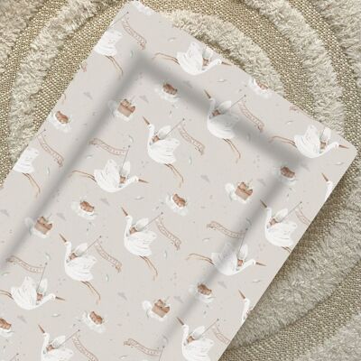 Deluxe Baby Changing Mat - Welcome Baby Unisex Print