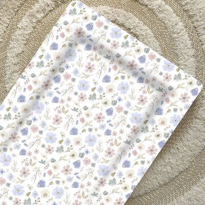 Fasciatoio Deluxe per neonati - Fiori di campo lilla