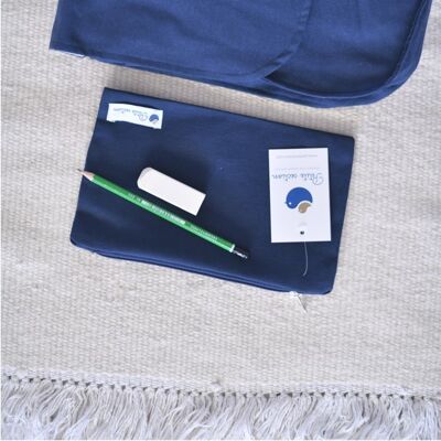 Customizable pencil case-Navy blue