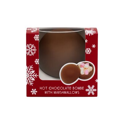 Weihnachtliche heiße Schokoladenbombe in einer Box (einzeln)