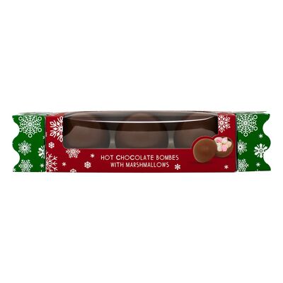 Cracker natalizio con bombe alla cioccolata calda (3 bombe)