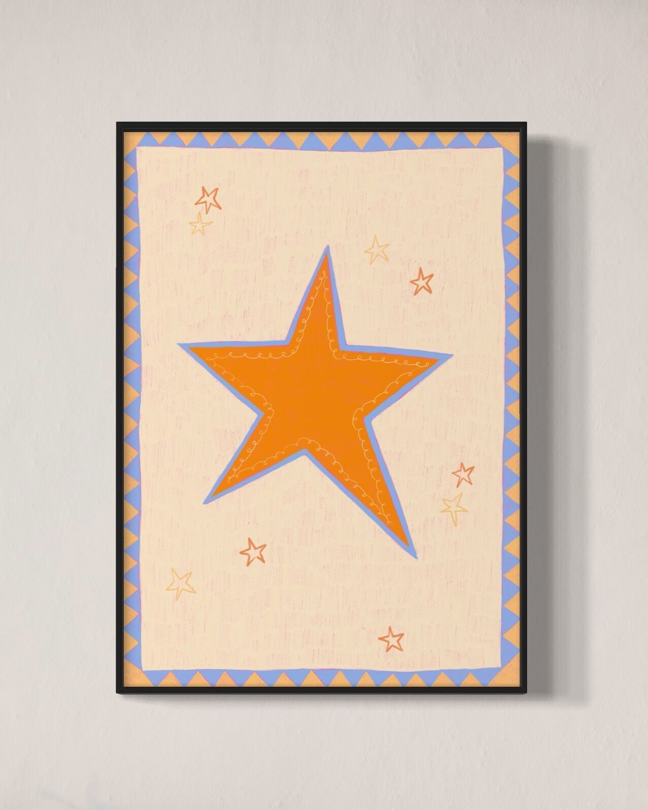 Poster con stampa artistica con illustrazione di stelle - A5, A4