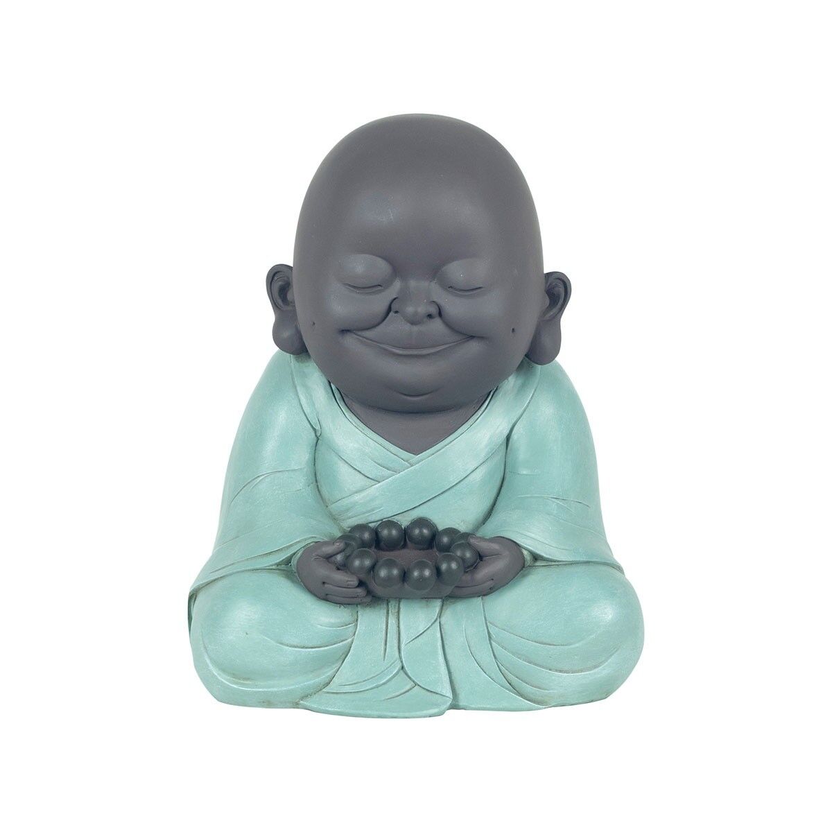 Buddha sorridente con la luce T