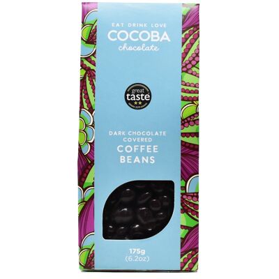 Kaffeebohnen mit dunklem Schokoladenüberzug